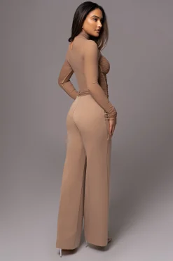 JLUXLABEL Beige Santiana Turtleneck Top