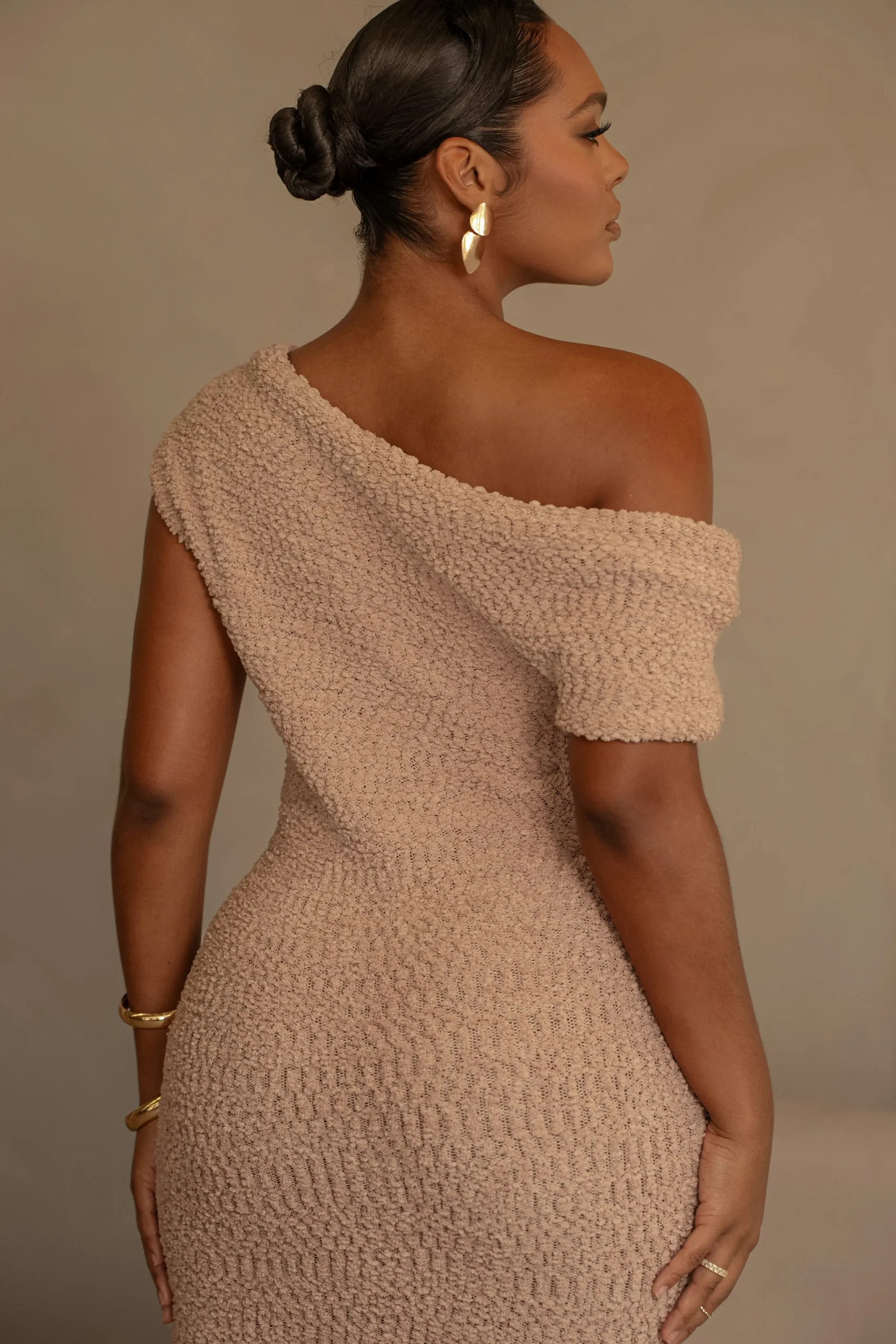 JLUXLABEL Beige Shayna Knit Maxi Dress