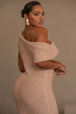 JLUXLABEL Beige Shayna Knit Maxi Dress