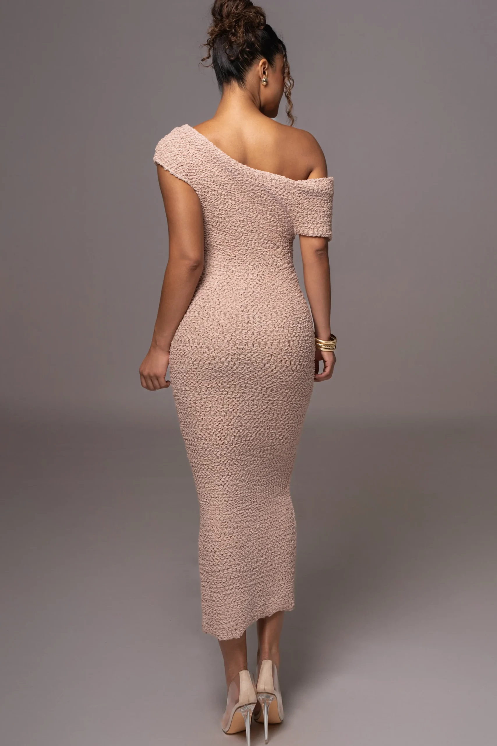 JLUXLABEL Beige Shayna Knit Maxi Dress