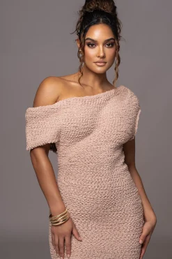 JLUXLABEL Beige Shayna Knit Maxi Dress