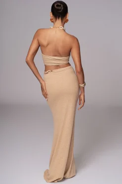 JLUXLABEL Beige Summer Horizon Skirt Set