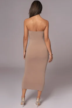 JLUXLABEL Beige/Ivory Shelley Reversible Maxi Dress