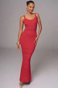 JLUXLABEL Berry Palm Springs Knit Maxi Dress