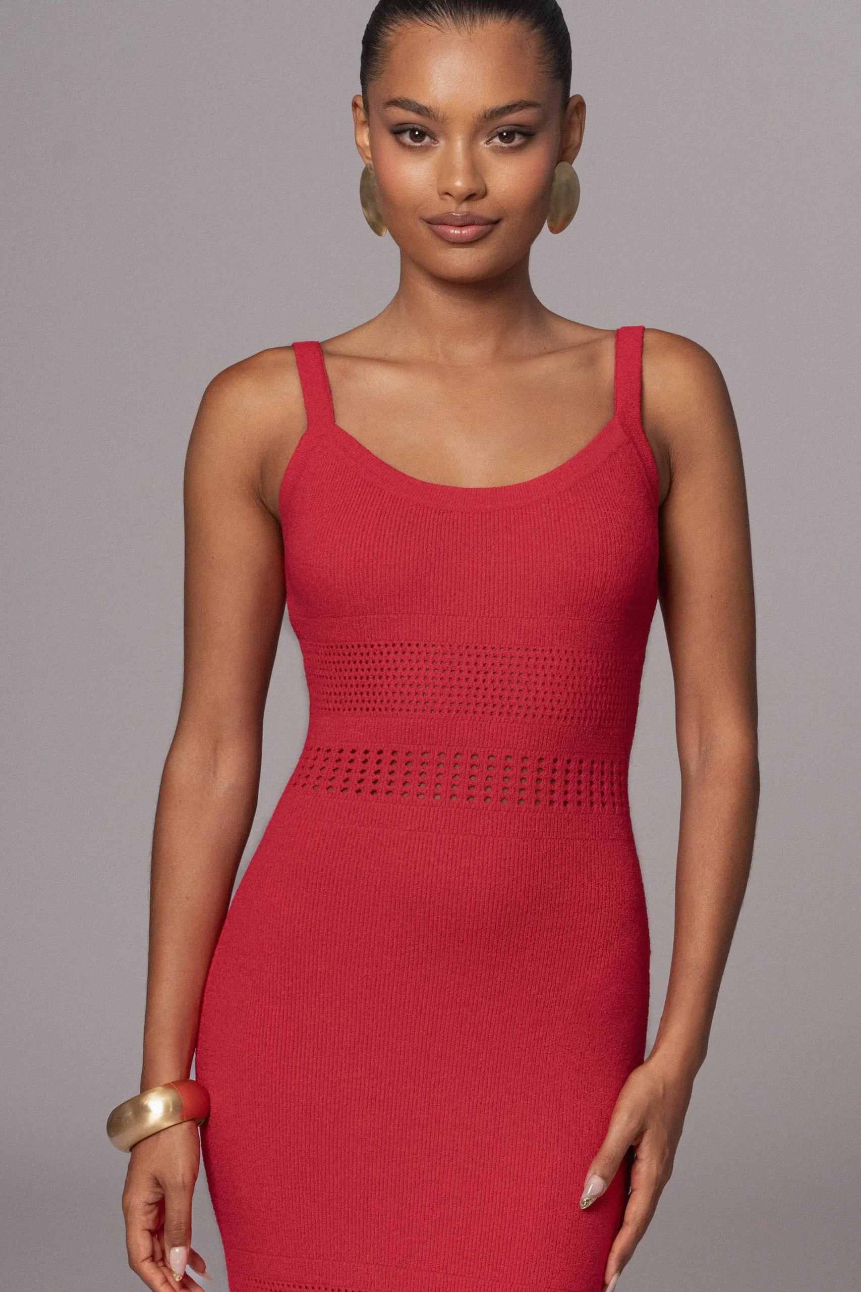 JLUXLABEL Berry Palm Springs Knit Maxi Dress
