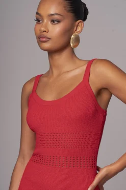 JLUXLABEL Berry Palm Springs Knit Maxi Dress