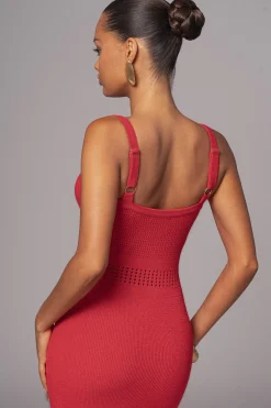 JLUXLABEL Berry Palm Springs Knit Maxi Dress