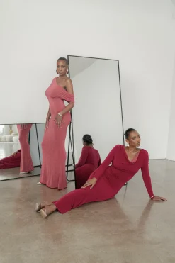 JLUXLABEL Berry/Mauve Ashton Reversible Maxi Dress