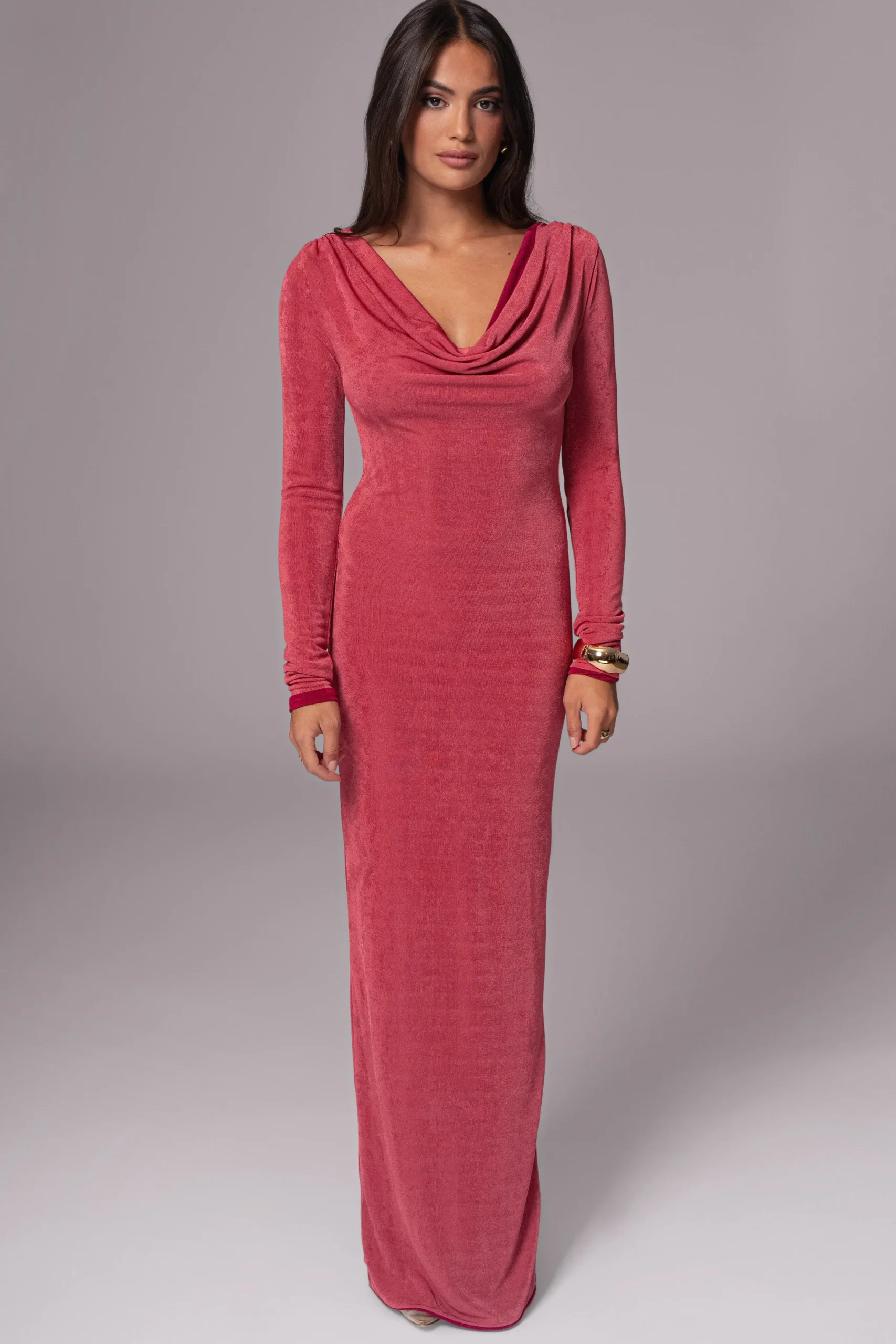 JLUXLABEL Berry/Mauve Ashton Reversible Maxi Dress