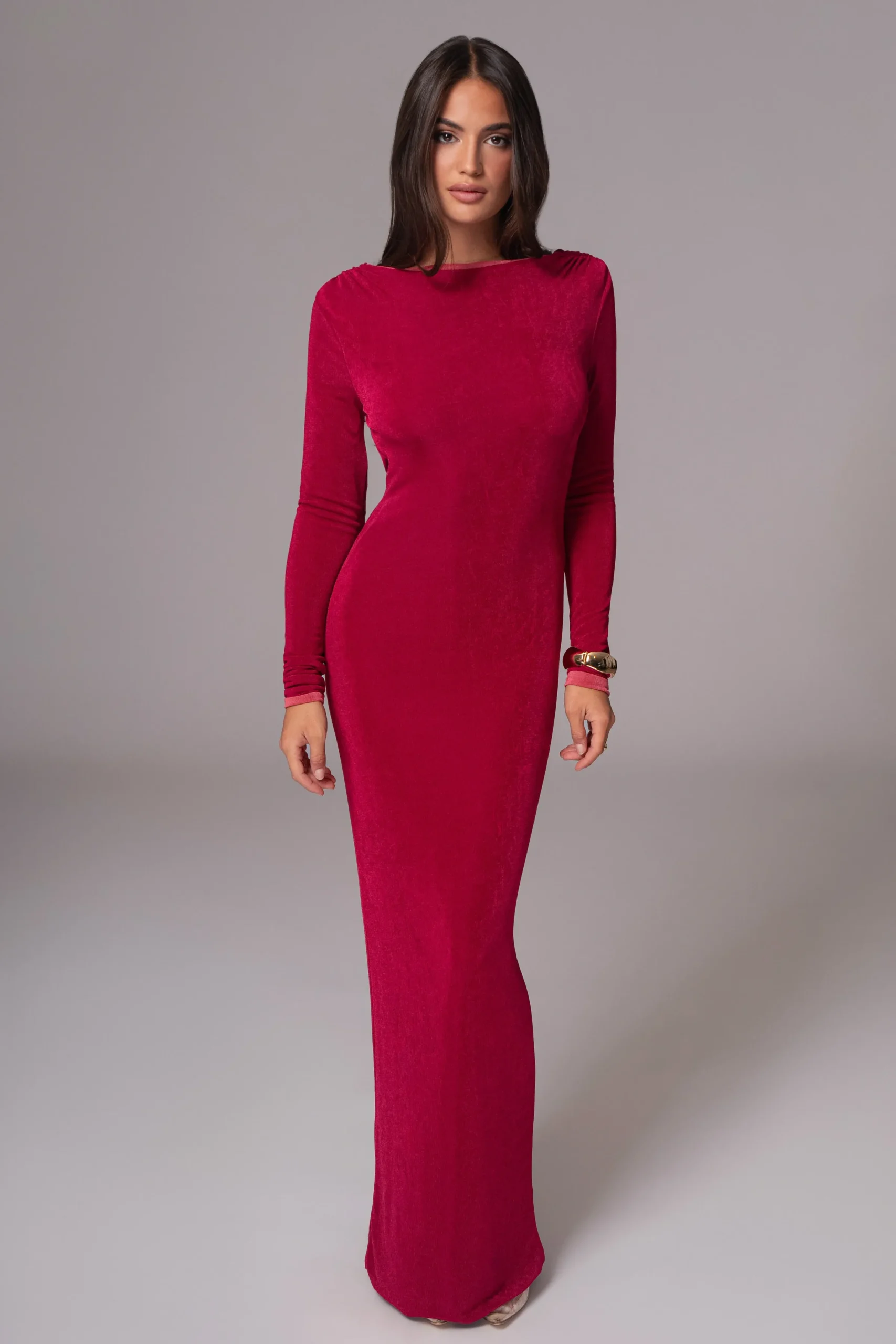 JLUXLABEL Berry/Mauve Ashton Reversible Maxi Dress