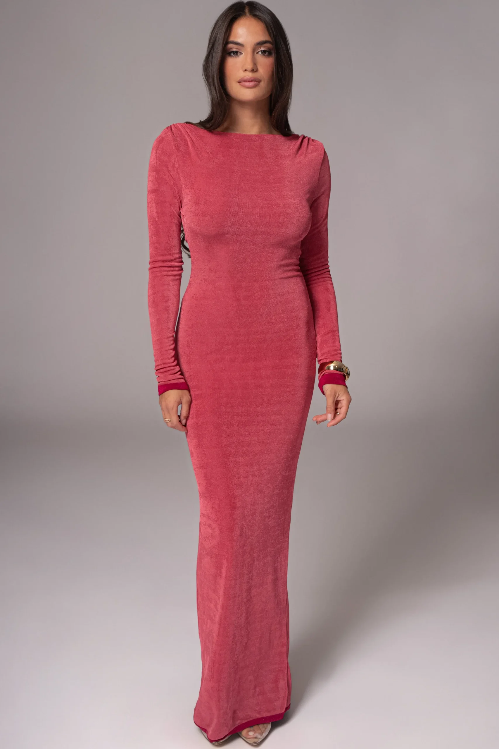 JLUXLABEL Berry/Mauve Ashton Reversible Maxi Dress