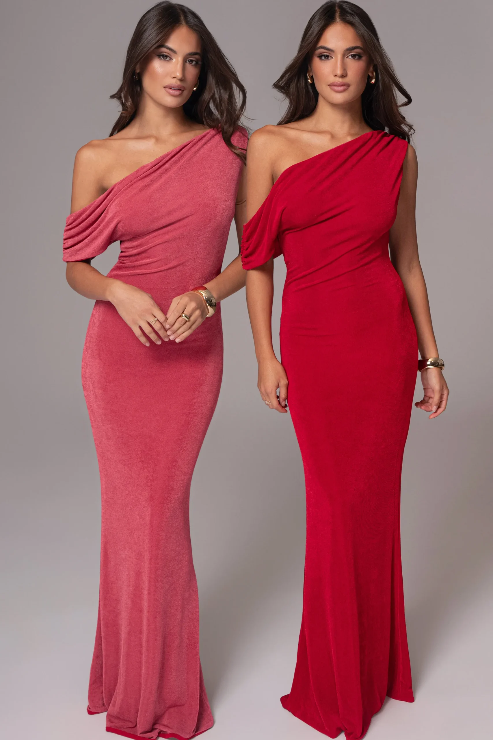 JLUXLABEL Berry/Red Classic Elegance Reversible Maxi Dress