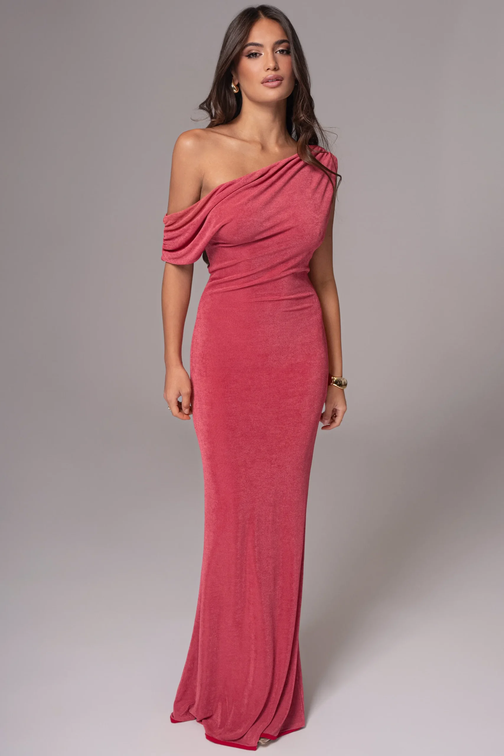 JLUXLABEL Berry/Red Classic Elegance Reversible Maxi Dress