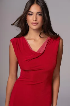 JLUXLABEL Berry/Red Classic Elegance Reversible Maxi Dress