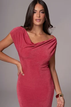 JLUXLABEL Berry/Red Classic Elegance Reversible Maxi Dress