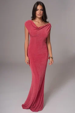 JLUXLABEL Berry/Red Classic Elegance Reversible Maxi Dress