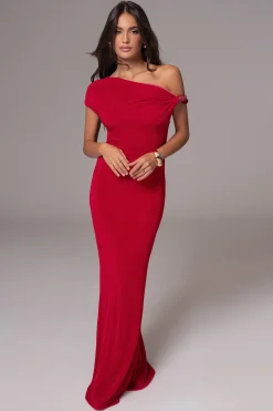 JLUXLABEL Berry/Red Classic Elegance Reversible Maxi Dress