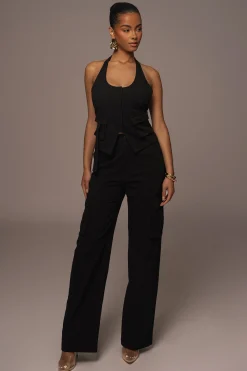 JLUXLABEL Black Aeris Pant Set