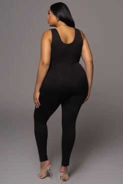 JLUXLABEL Black Alo Double Layer Jumpsuit