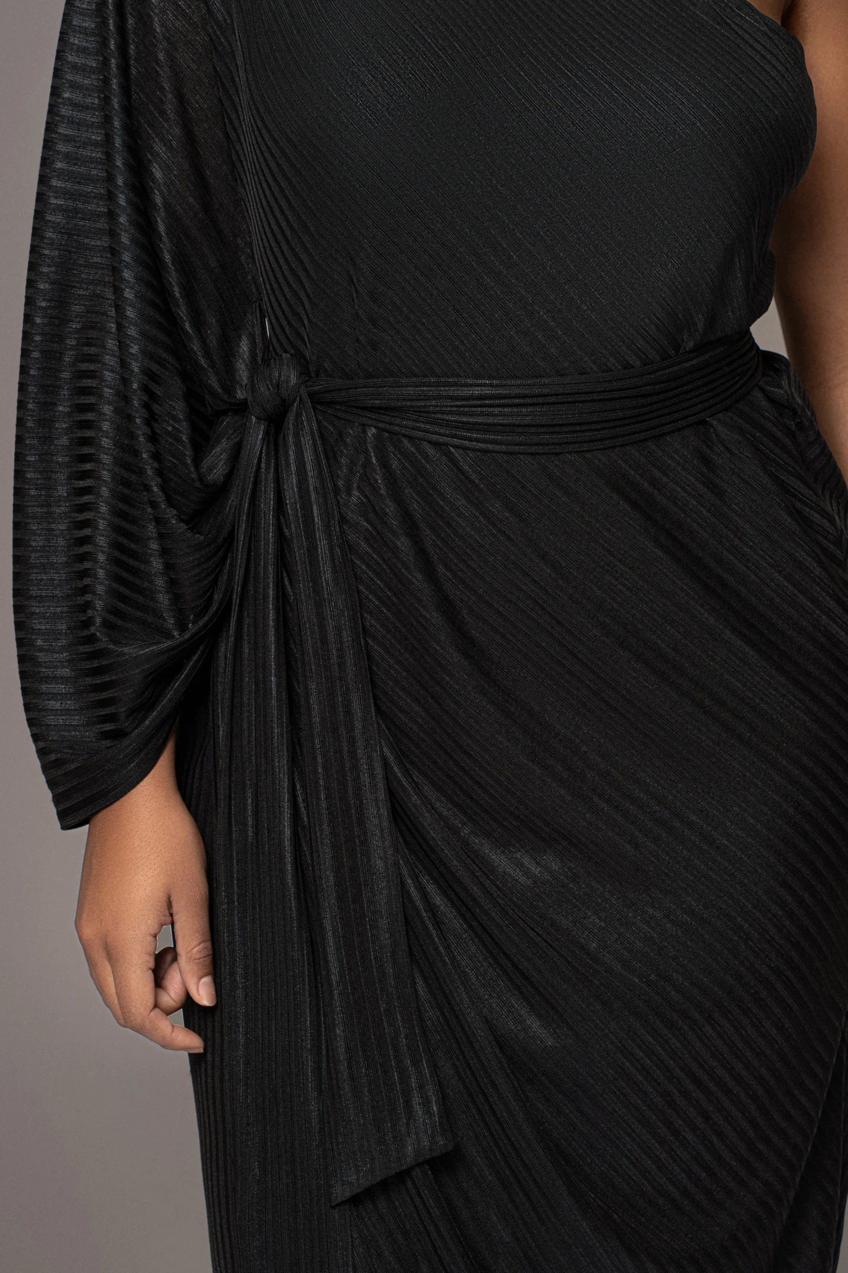 JLUXLABEL Black Amina Metallic Maxi Dress