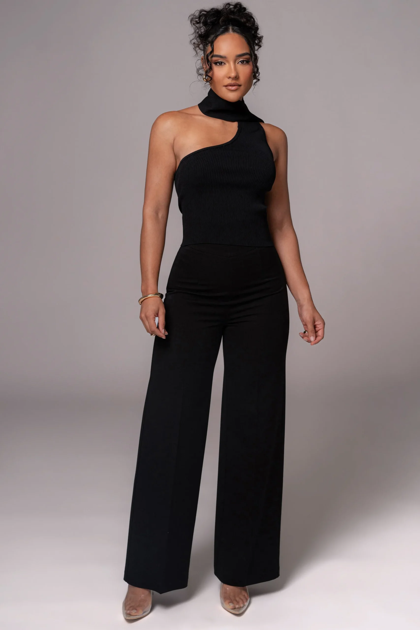 JLUXLABEL Black Anderson Ribbed Top
