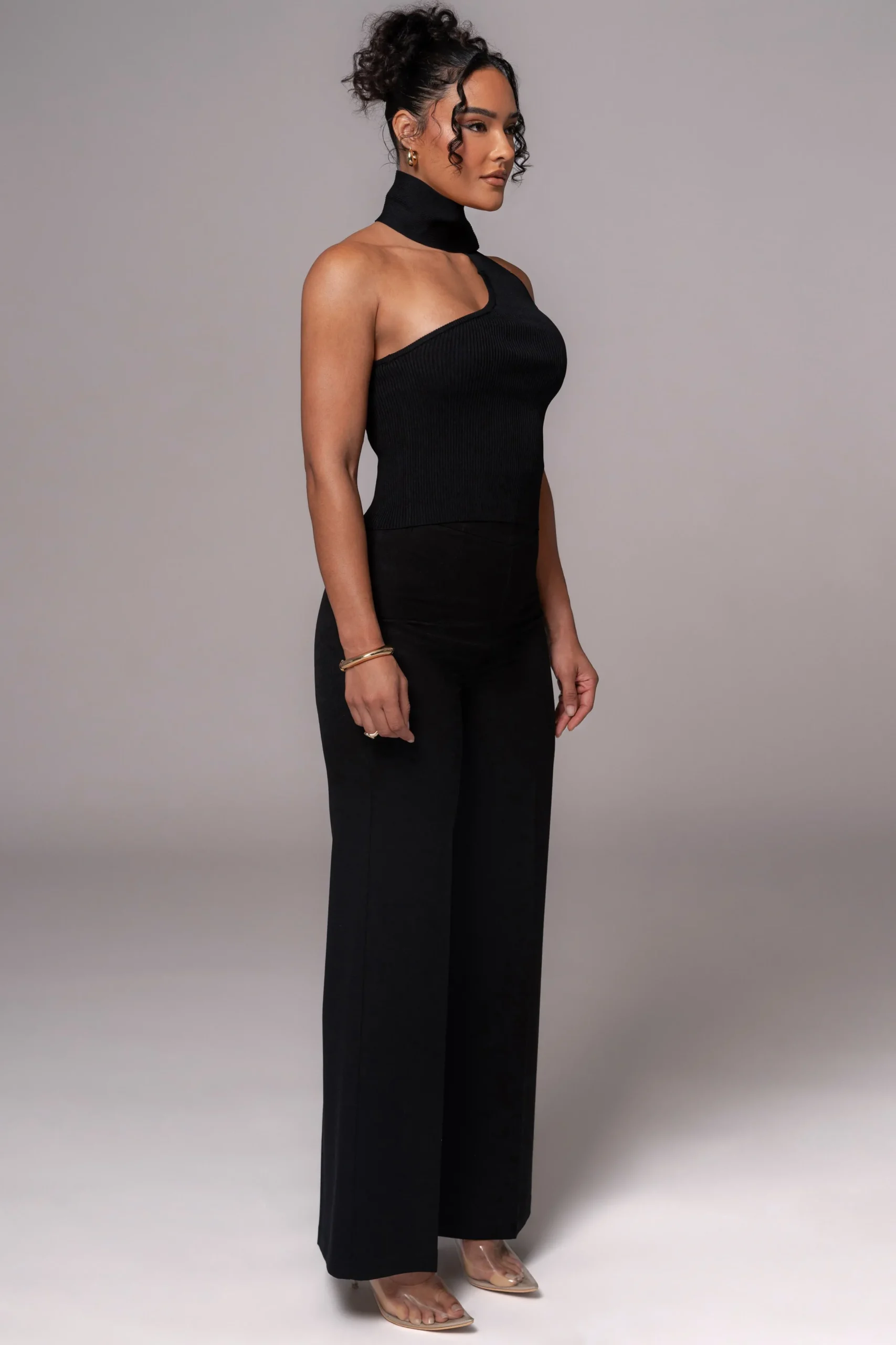 JLUXLABEL Black Anderson Ribbed Top
