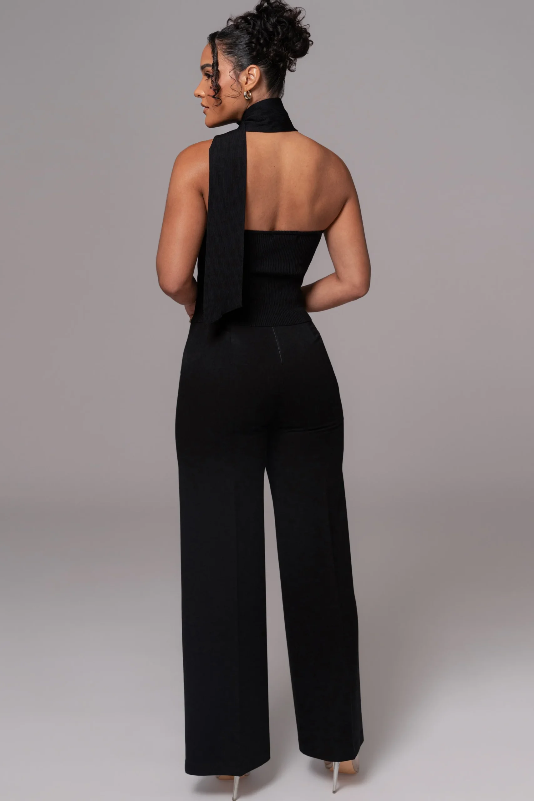 JLUXLABEL Black Anderson Ribbed Top