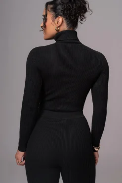 JLUXLABEL Black Arlett Turtleneck Bodysuit