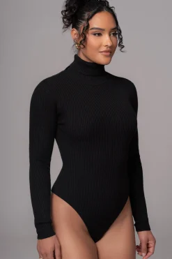 JLUXLABEL Black Arlett Turtleneck Bodysuit