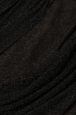 JLUXLABEL Black Aura Shimmer Midi Dress