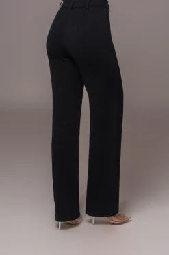 JLUXLABEL Black Back In Business Knit Trousers