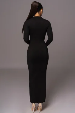 JLUXLABEL Black Bellinda Collar Maxi Dress