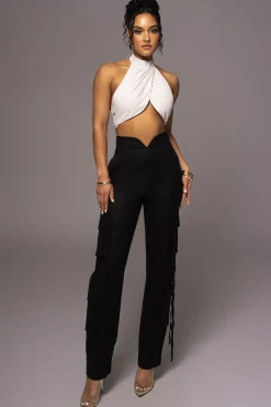 JLUXLABEL Black Better Half Linen Utility Pants