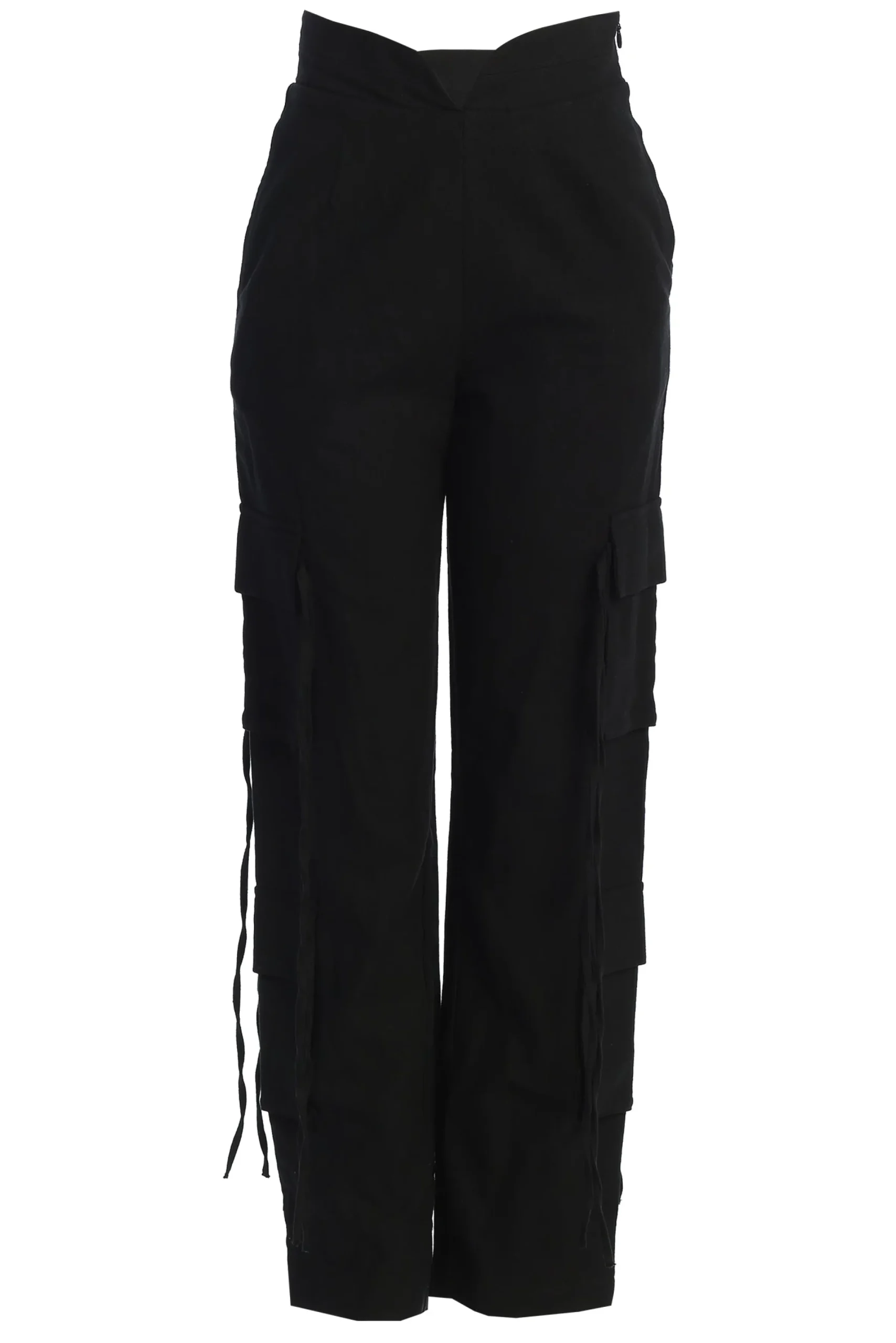 JLUXLABEL Black Better Half Linen Utility Pants