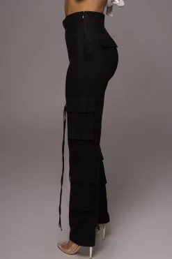 JLUXLABEL Black Better Half Linen Utility Pants