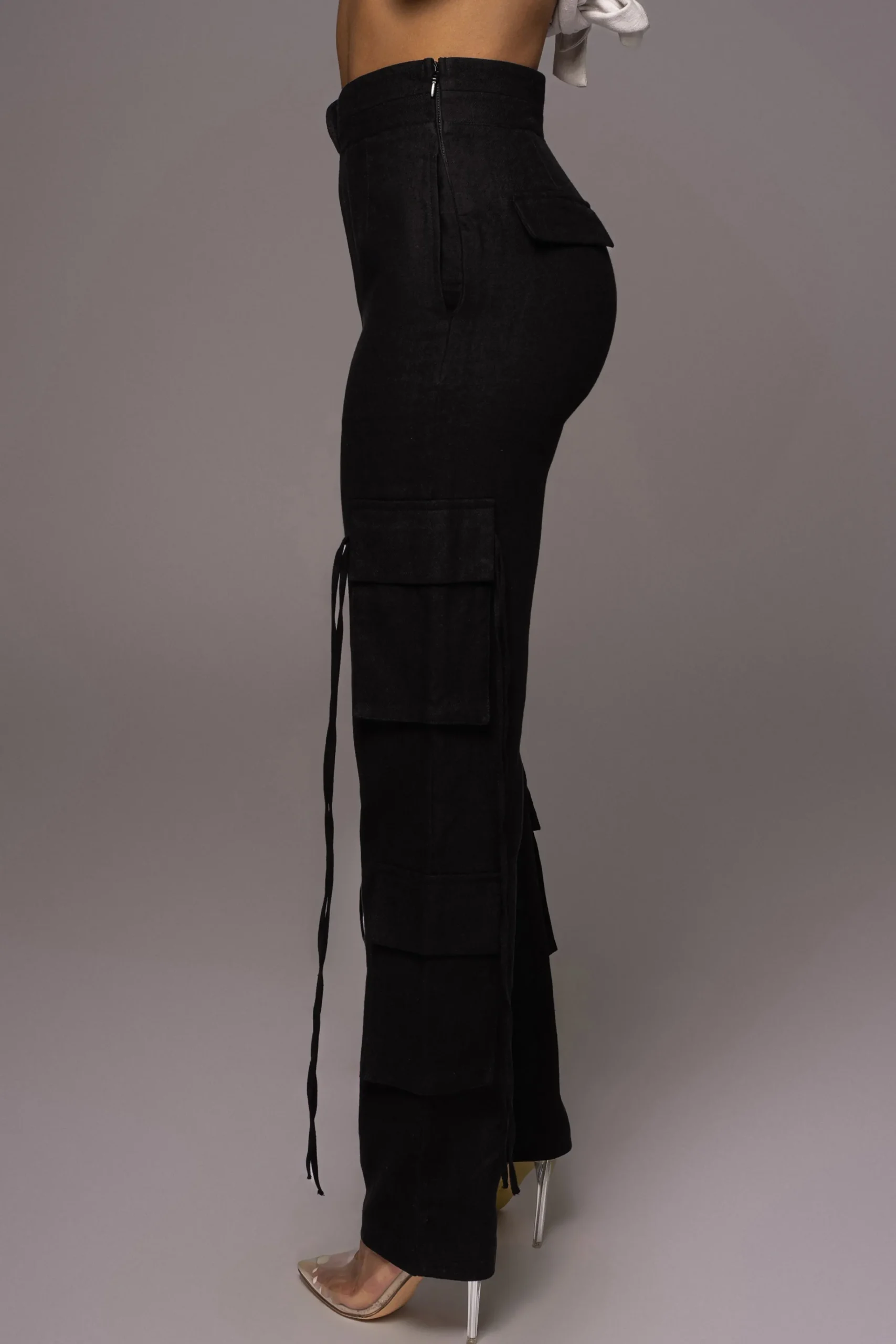 JLUXLABEL Black Better Half Linen Utility Pants