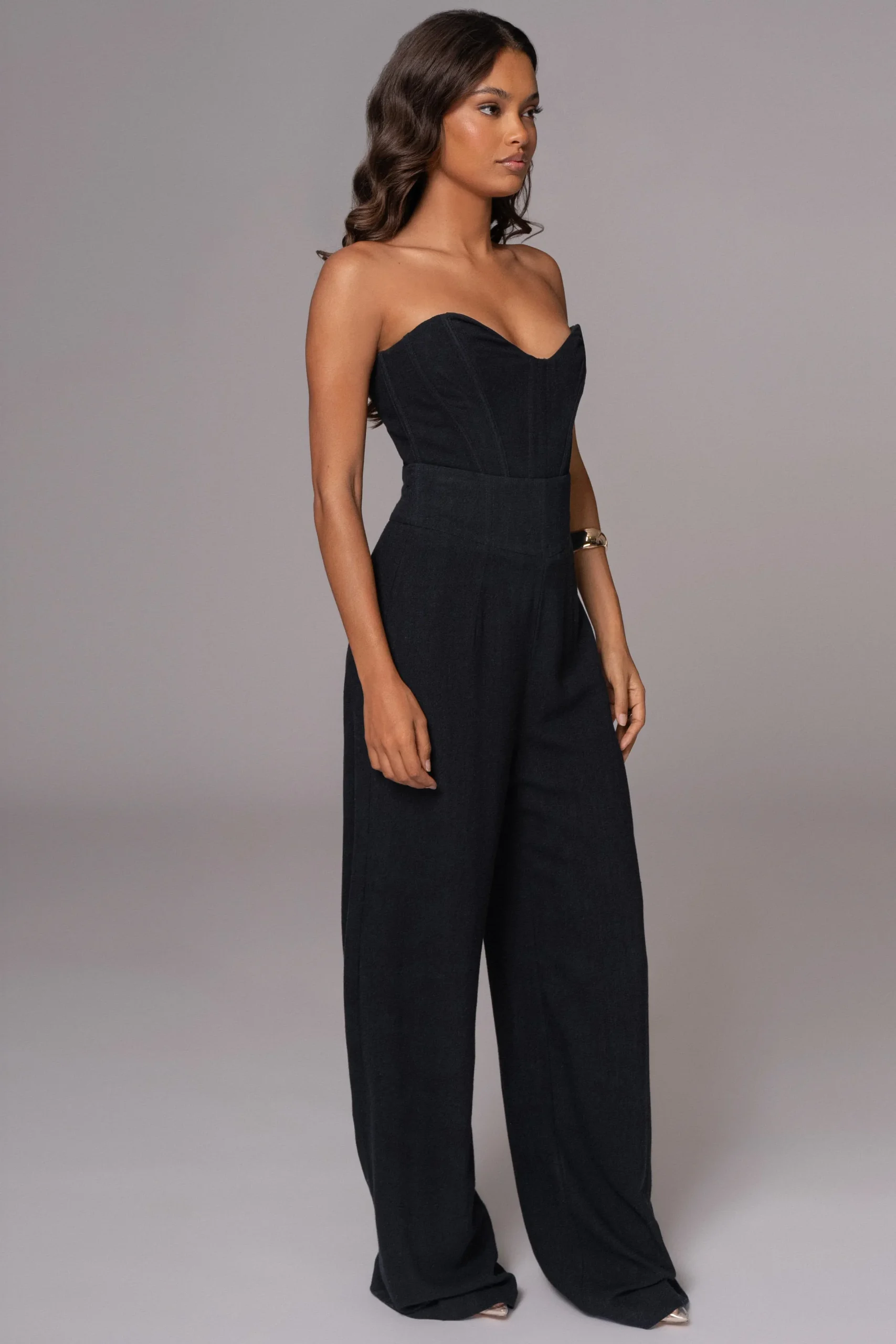 JLUXLABEL Black Beyond The Sea Linen Corset