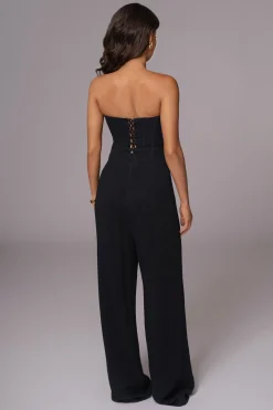 JLUXLABEL Black Beyond The Sea Linen Corset