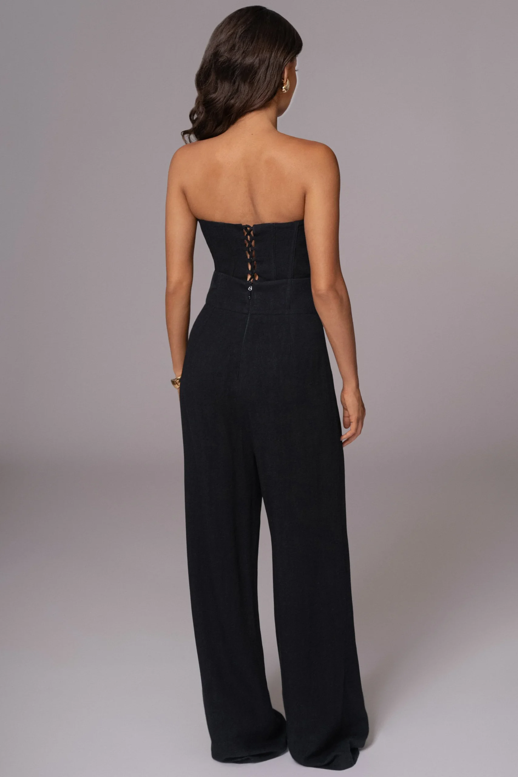 JLUXLABEL Black Beyond The Sea Linen Corset