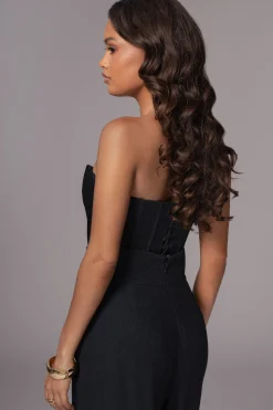 JLUXLABEL Black Beyond The Sea Linen Corset