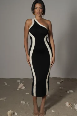 JLUXLABEL Black Breann Contrast Maxi Dress