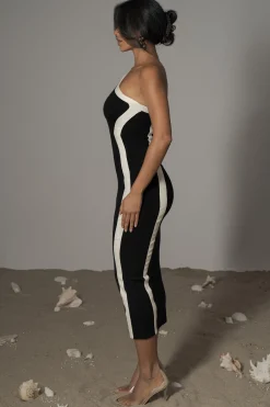 JLUXLABEL Black Breann Contrast Maxi Dress