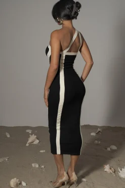 JLUXLABEL Black Breann Contrast Maxi Dress