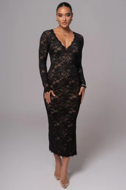JLUXLABEL Black Canada Lace Maxi Dress