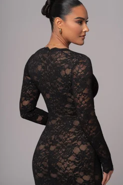 JLUXLABEL Black Canada Lace Maxi Dress