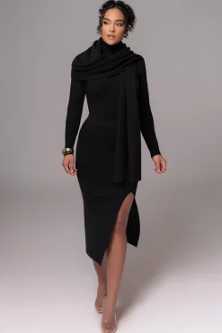 JLUXLABEL Black Cardinal Essential Knit Skirt