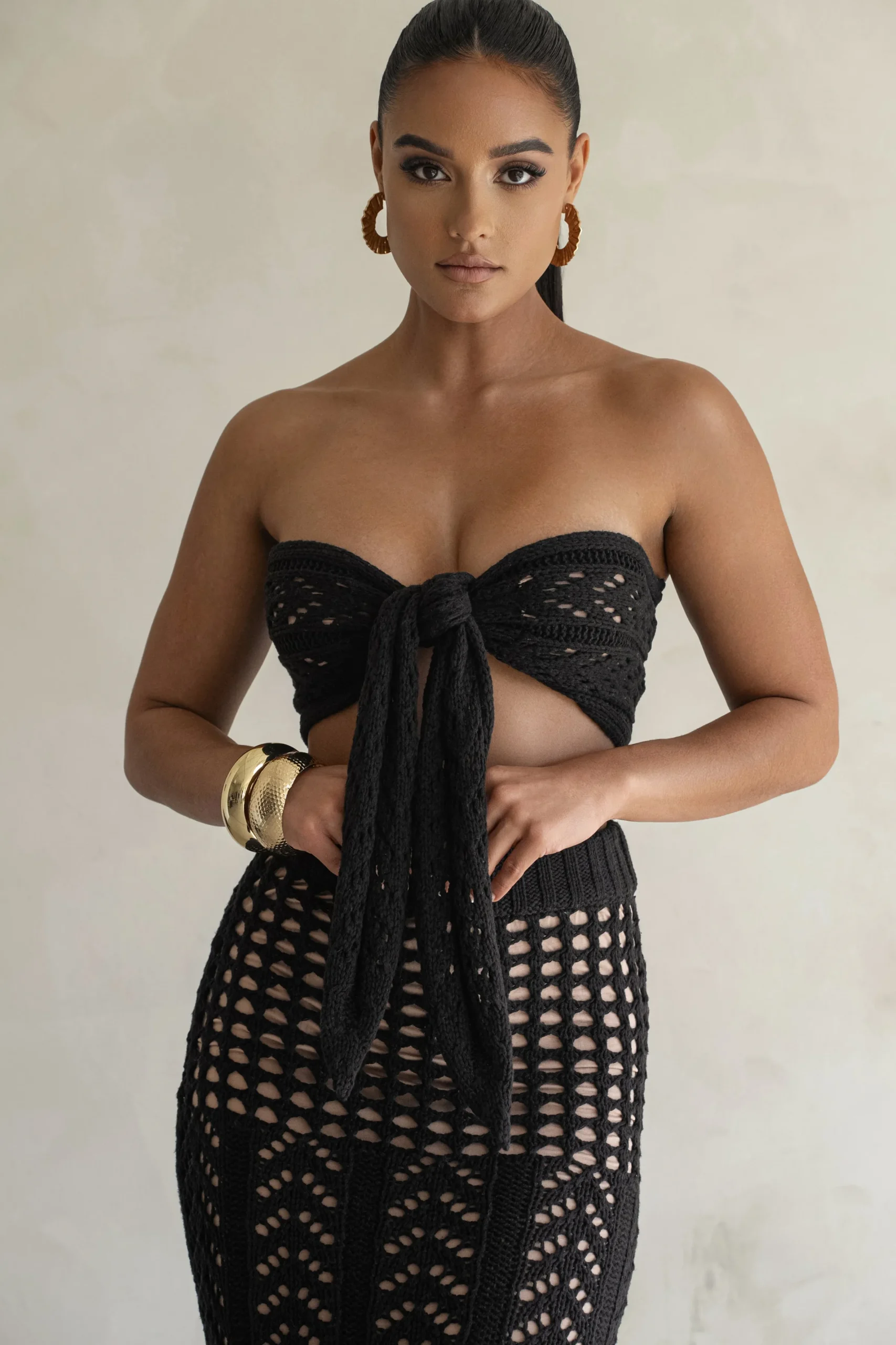 JLUXLABEL Black Caribbean Skies Skirt Set