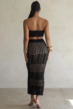 JLUXLABEL Black Caribbean Skies Skirt Set