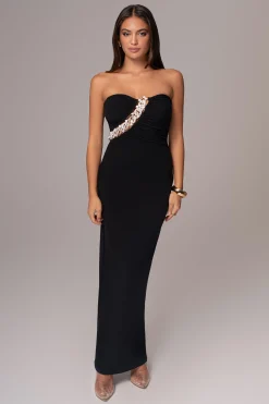 JLUXLABEL Black Clarisse One Shoulder Dress
