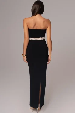 JLUXLABEL Black Clarisse One Shoulder Dress